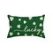 St Patricks Day Lucky Clover Throw Pillow Cover, 12 x 20 Inch Shamrock Green Cushion Case Decoration for Sofa Couch